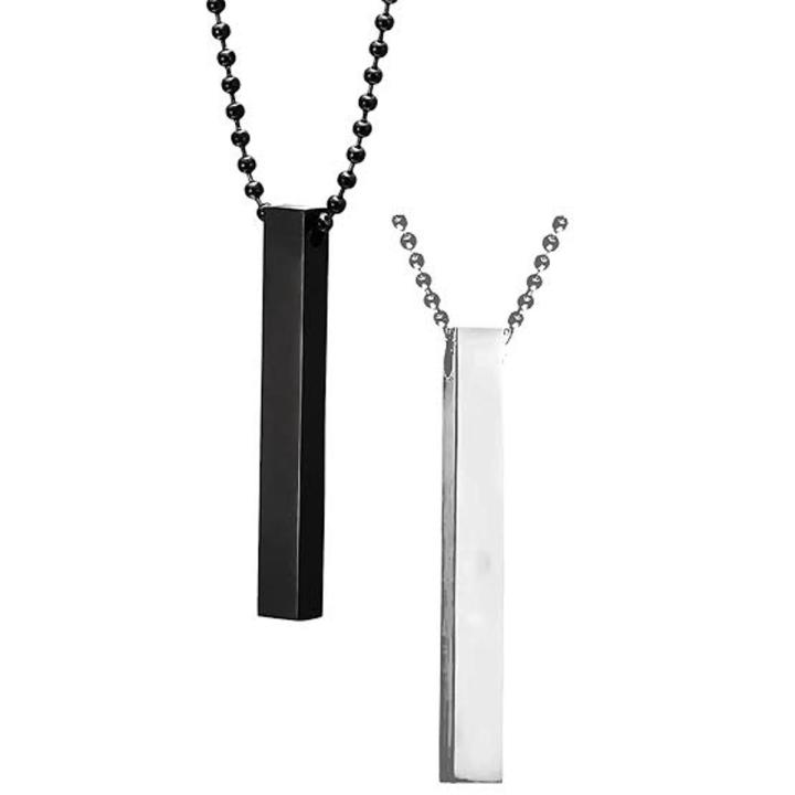 Trending Stylish Chain - Vertical Stick Bar Chain Locket - Pendant Locket Unisex - Necklace for Boys and Girls -