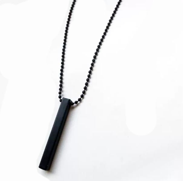 Trending Stylish Chain - Vertical Stick Bar Chain Locket - Pendant Locket Unisex - Necklace for Boys and Girls -